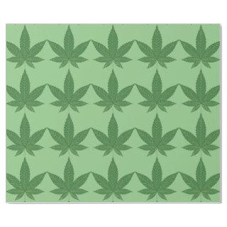 Weed Leaf Green on Light Green