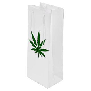 Weed Leaf Plain White Bag