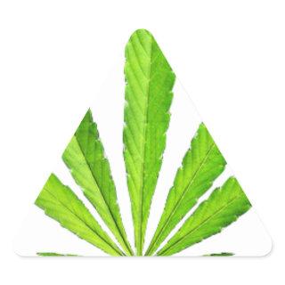 WEED LEAF TRIANGLE STICKER