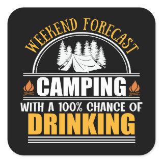 Weekend forecast with a chance of drinking square sticker