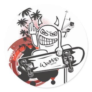 WeeMad Devil Skater Sticker