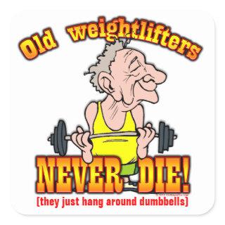 Weightlifters Square Sticker