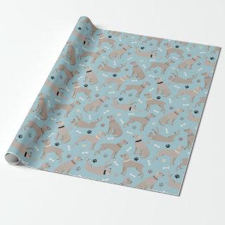 Weimaraner Bones and Paws Blue