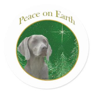 Weimeraner Peace on Earth - Sticker