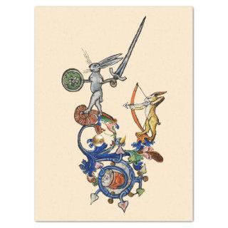 WEIRD MEDIEVAL BESTIARY,Killer Rabbits with Sword  Tissue Paper