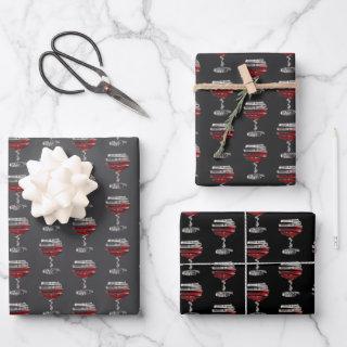 Weird Wine Glass Pattern  Sheet Set