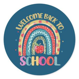 Welcome Back To School Teacher Student Life Boho Classic Round Sticker