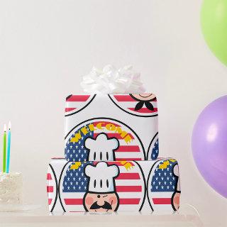 Welcome Chef With American Flag