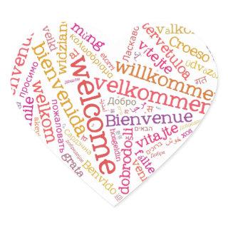 Welcome Heart (many languages) Sticker
