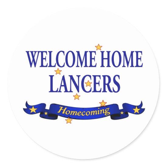 Welcome Home Lancers Classic Round Sticker