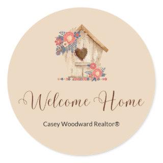 Welcome Home Realtor Congratulations Classic Round Sticker