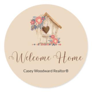 Welcome Home Realtor Congratulations Classic Round Sticker