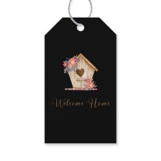 Welcome Home Realtor Personalized in Black & Gray  Gift Tags