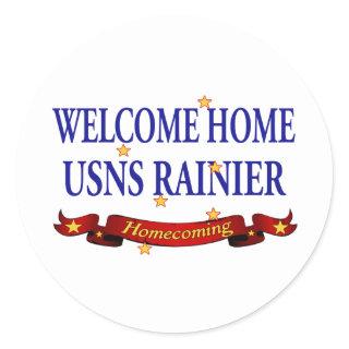 Welcome Home USNS Rainier Classic Round Sticker