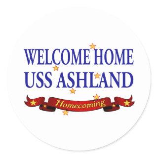 Welcome Home USS Ashland Classic Round Sticker