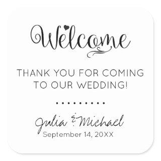 Welcome Sticker Wedding for Favors, Hotel Bags