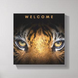 Welcome Tiger face canvas print