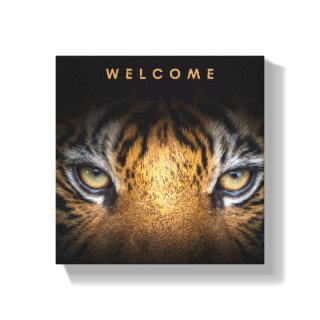 Welcome Tiger face canvas print