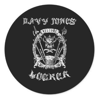 Welcome To Davy Jones Locker Pirate Bottom Of The  Classic Round Sticker