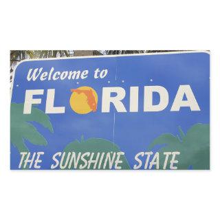 Welcome to Florida sign Rectangular Sticker