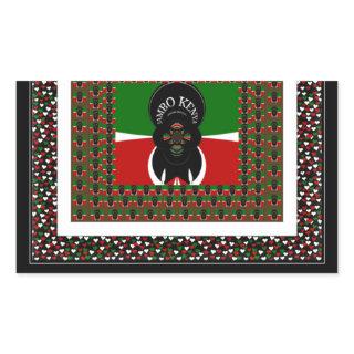 Welcome to Kenya and make it Kenyan beautiful Text Rectangular Sticker