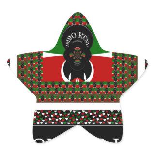 Welcome to Kenya and make it Kenyan beautiful Text Star Sticker