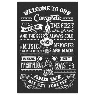 Welcome to Our Campsite Tissue Paper