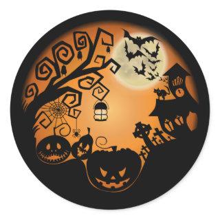 Welcome to the Nightmare Halloween Pumpkin Graphic Classic Round Sticker