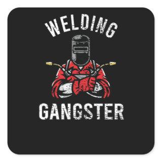 Welder Vintage  Welding Square Sticker
