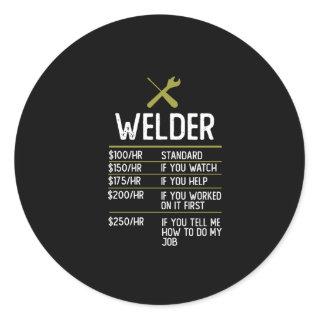 Welder Welding Gift Present Idea Classic Round Sticker