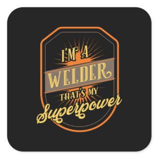 Welder Welding Square Sticker
