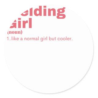 Welding Girl - Welding Classic Round Sticker