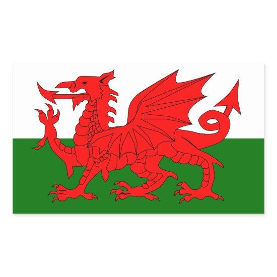 Welsh Dragon Flag Rectangular Sticker