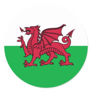 Welsh dragon flag sticker