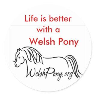 Welsh Pony & Cob Society Classic Round Sticker