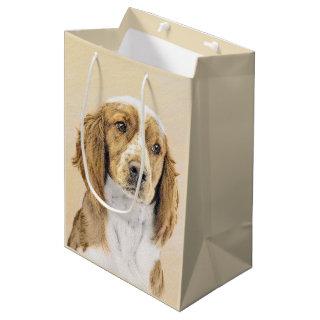 Welsh Springer Spaniel Painting - Original Dog Art Medium Gift Bag