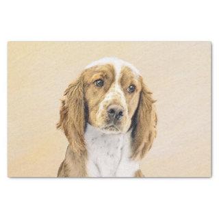 Welsh Springer Spaniel Painting - Original Dog Art Tissue Paper