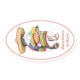WENDELITO Cinco de Mayo Oval Stickers