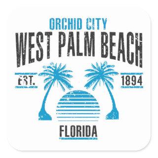 West Palm Beach Square Sticker