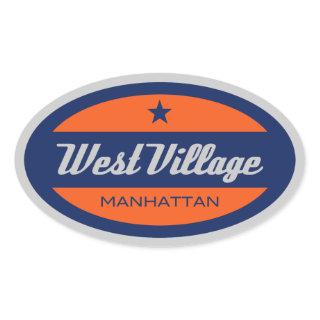 West Village Oval Sticker