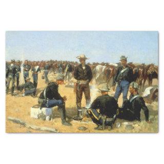 Western Art “Cavalryman's Breakfast” Tissue Paper