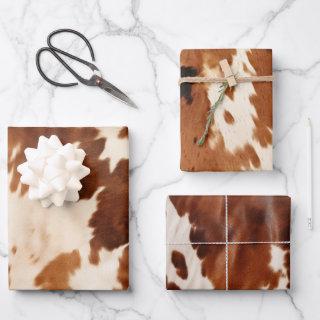 Western Brown Cream Cowhide  Sheets