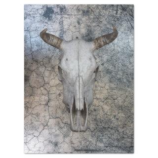 Western Cow Cattle Skull Decoupage Tissue Paper