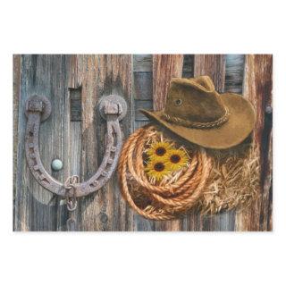 Western Horseshoe Cowboy Hat Lasso  Sheets