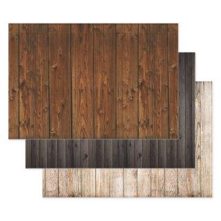 Western wood background woodgrain trio  sheets