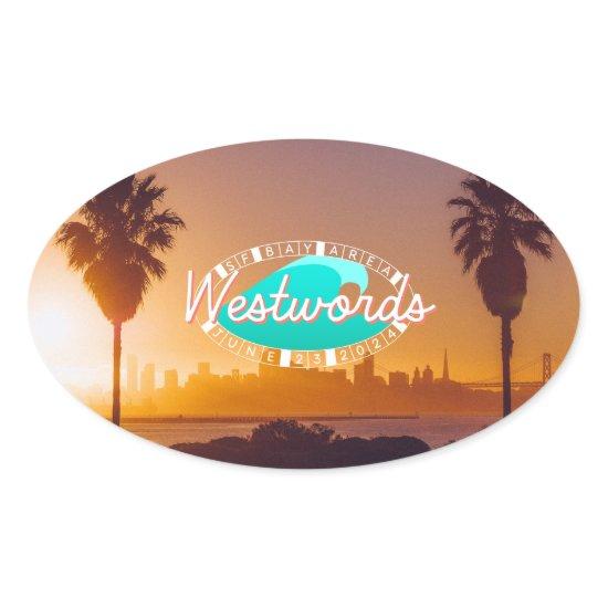 Westwords Sunset Sticker (sheet of 4)