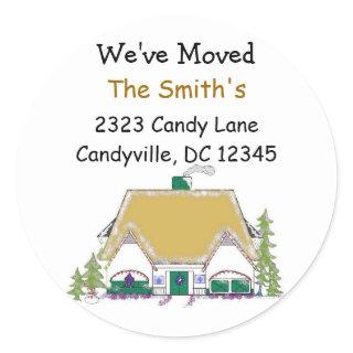 We've Moved Classic Round Sticker
