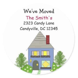 We've Moved Our Residence Classic Round Sticker