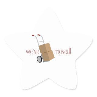We've Moved! Star Sticker