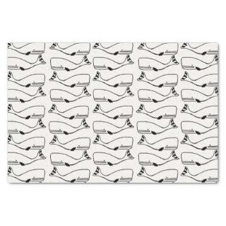 Whale geometric pattern tissue paper